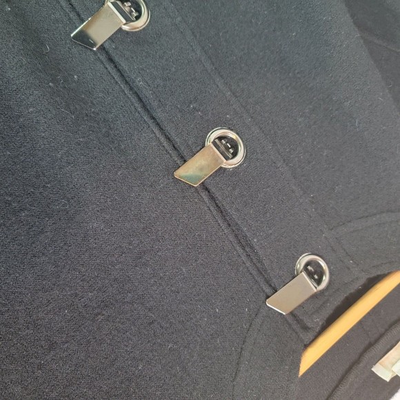 Chico's Size 3 Black Wool Jacket, Metal Closures - Picture 5 of 6